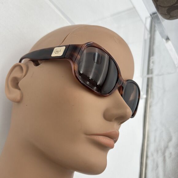 COACH “GEORGETTE” Sunglass Frame S497 55-17-135 Dark Brown Wrap G405👀⬇️+Case. - Picture 14 of 15